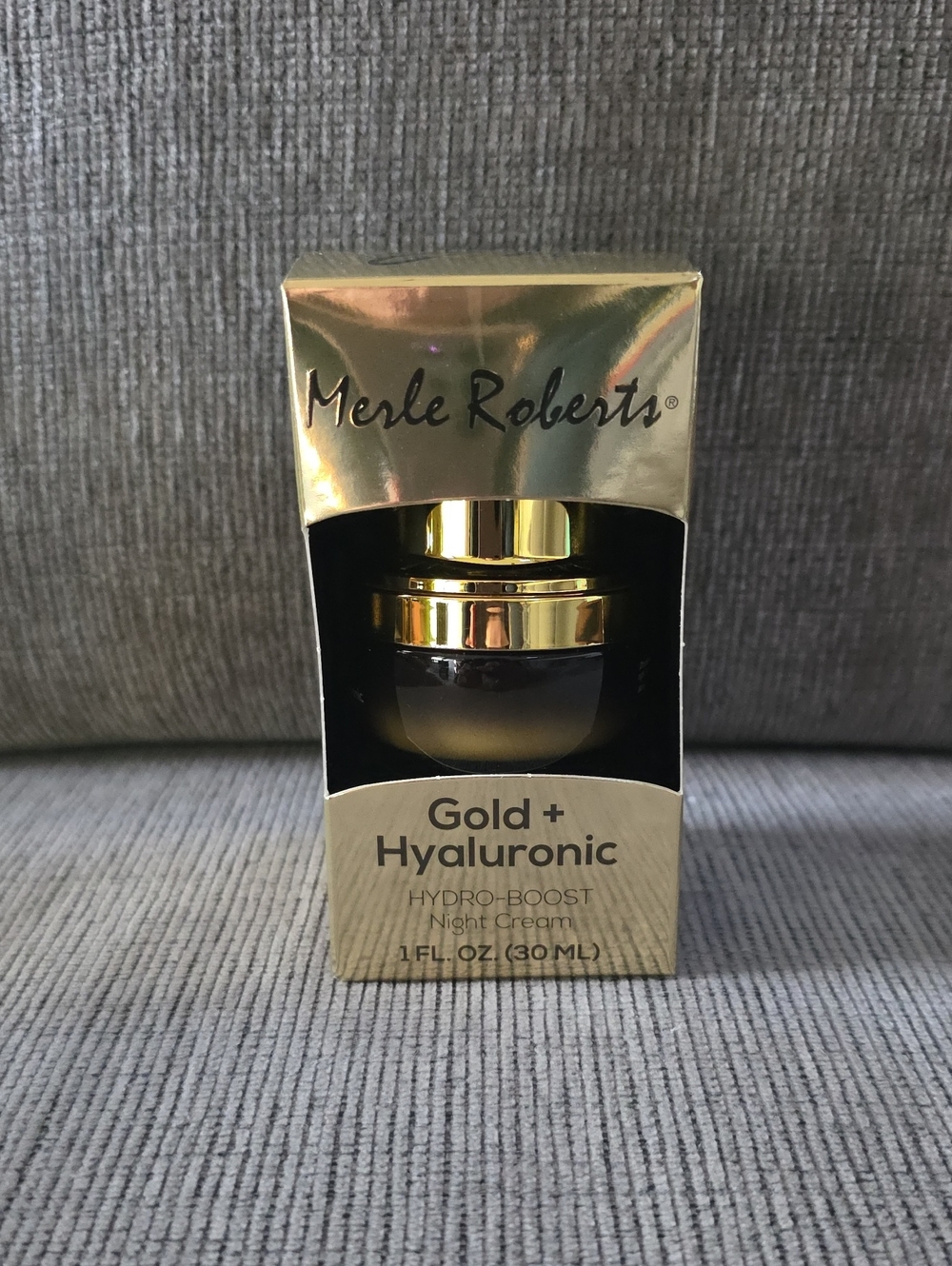 Merle Roberts Gold + Hyaluronic Hydro-Boost Night Cream, New, 1floz.